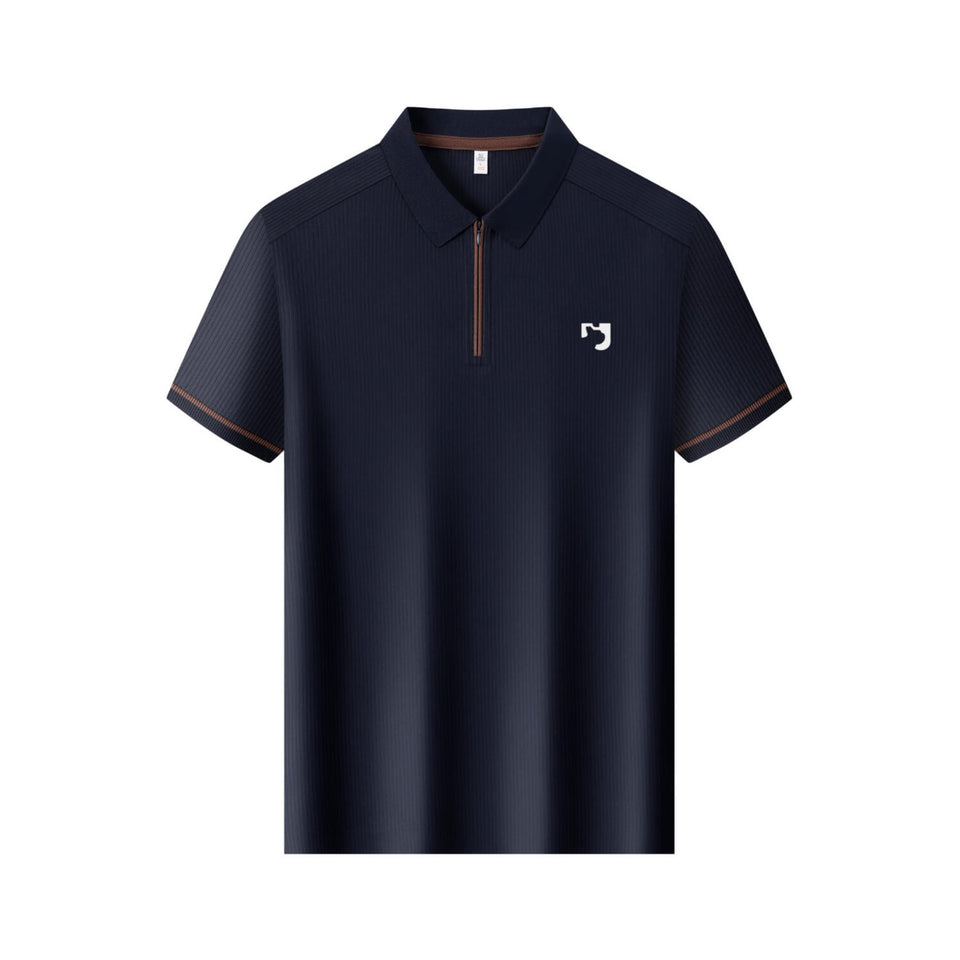 Áo polo WLAM 01W228 màu xanh navy – mặt trước