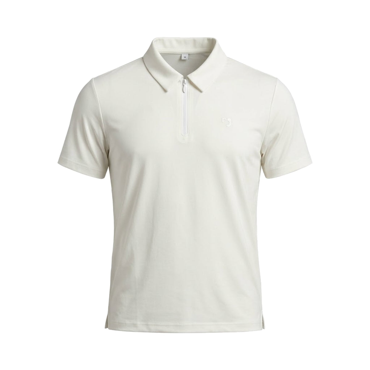 Áo Polo Zip Trơn WLAM – 02W233 – Trắng – mặt trước